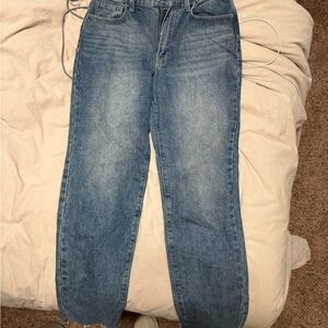 Classic High-Rise Straight Leg Jeans - Light Blue Wash